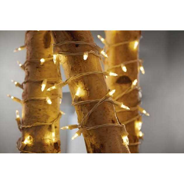 100L Warm White Mini LED White Wire Lights Home Accents Holiday