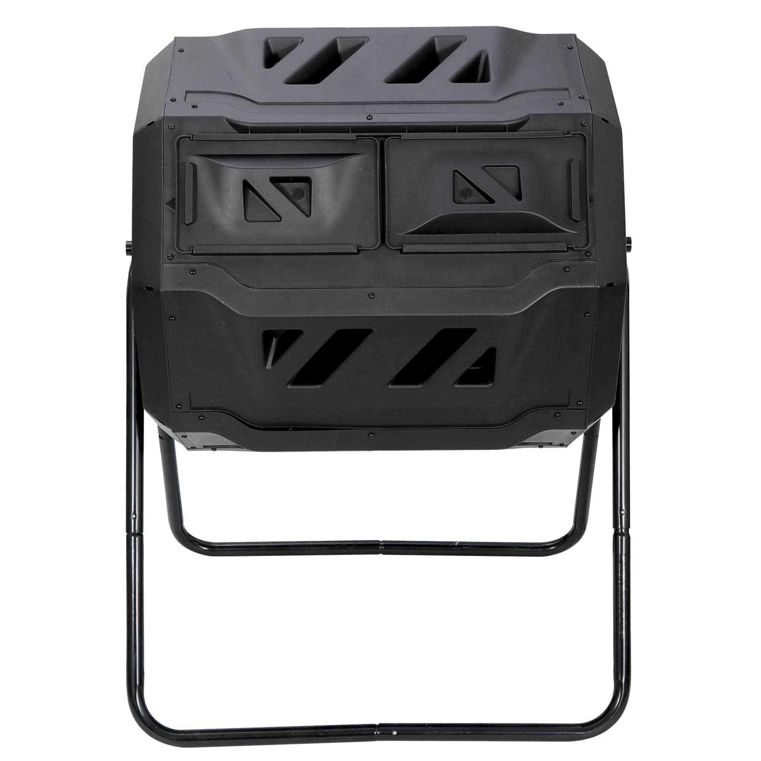 Zeny Rotating Bin Compost Tumbler Fertilizer Soil Remixing Container 43 Gal