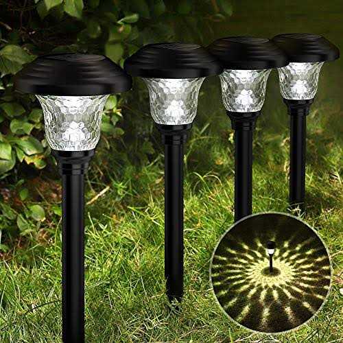 Balhvit Glass Solar Lights Outdoor Super Bright Solar Pathway Lights