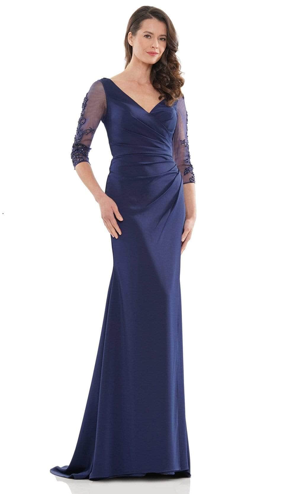 Quarter Sleeve Lace Formal Gown