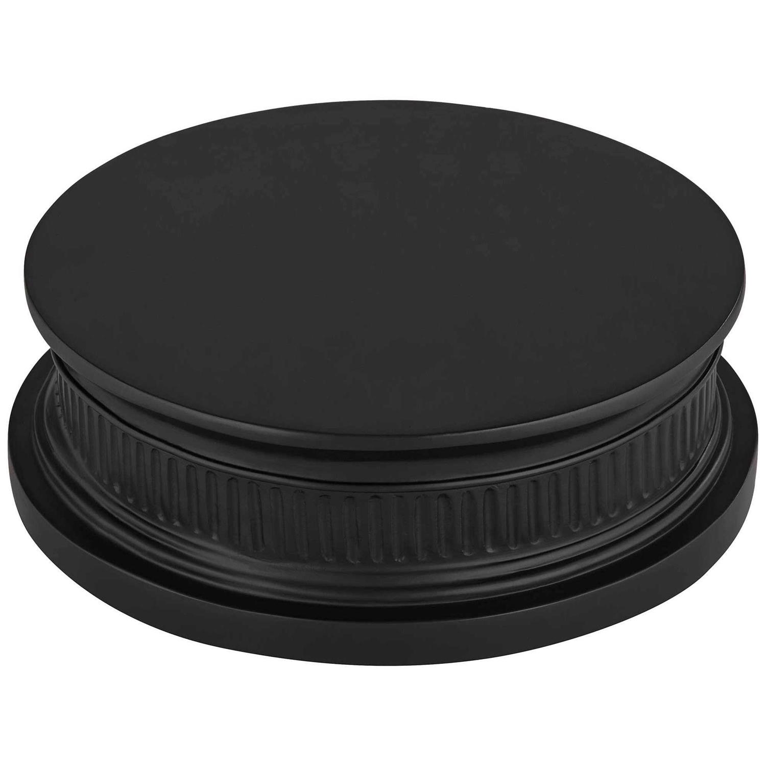 360 Lighting Round Black Finish 12 3/4 x 4 1/4 Pedestal Lamp Riser