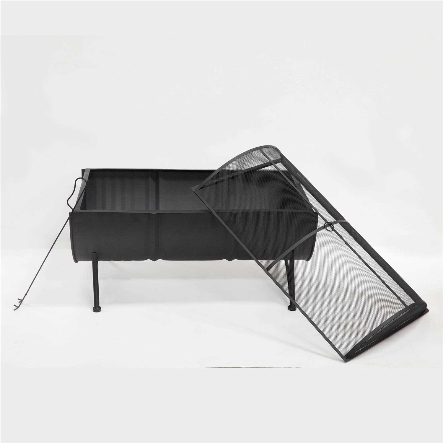 Deko Living 35inch Barrel Wood Burner Firepit COB10502