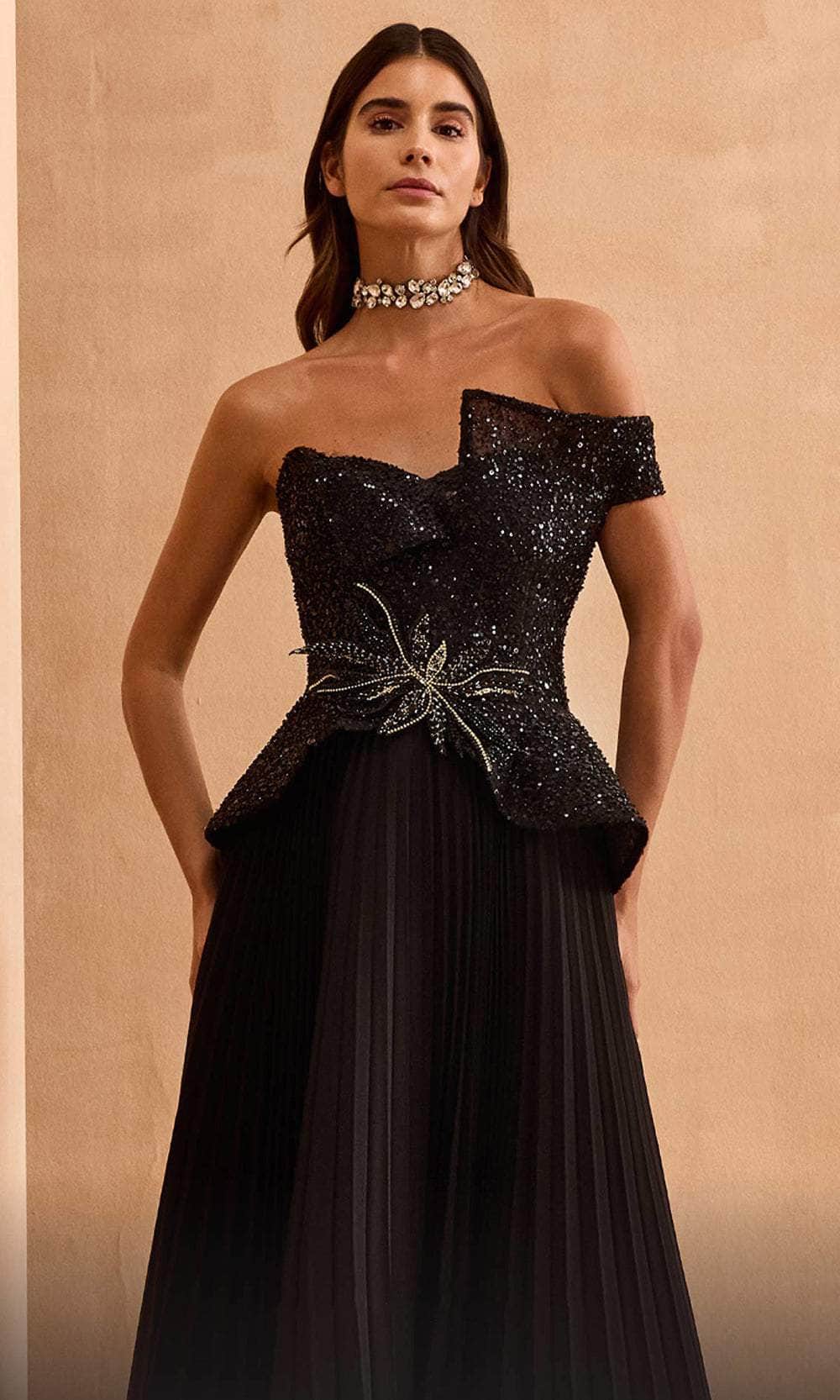 Beaded Bodice Evening Dress