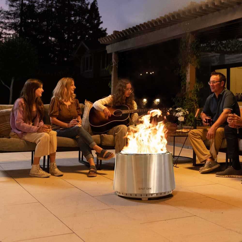 East OAK Fire Pit Smokeless Outside