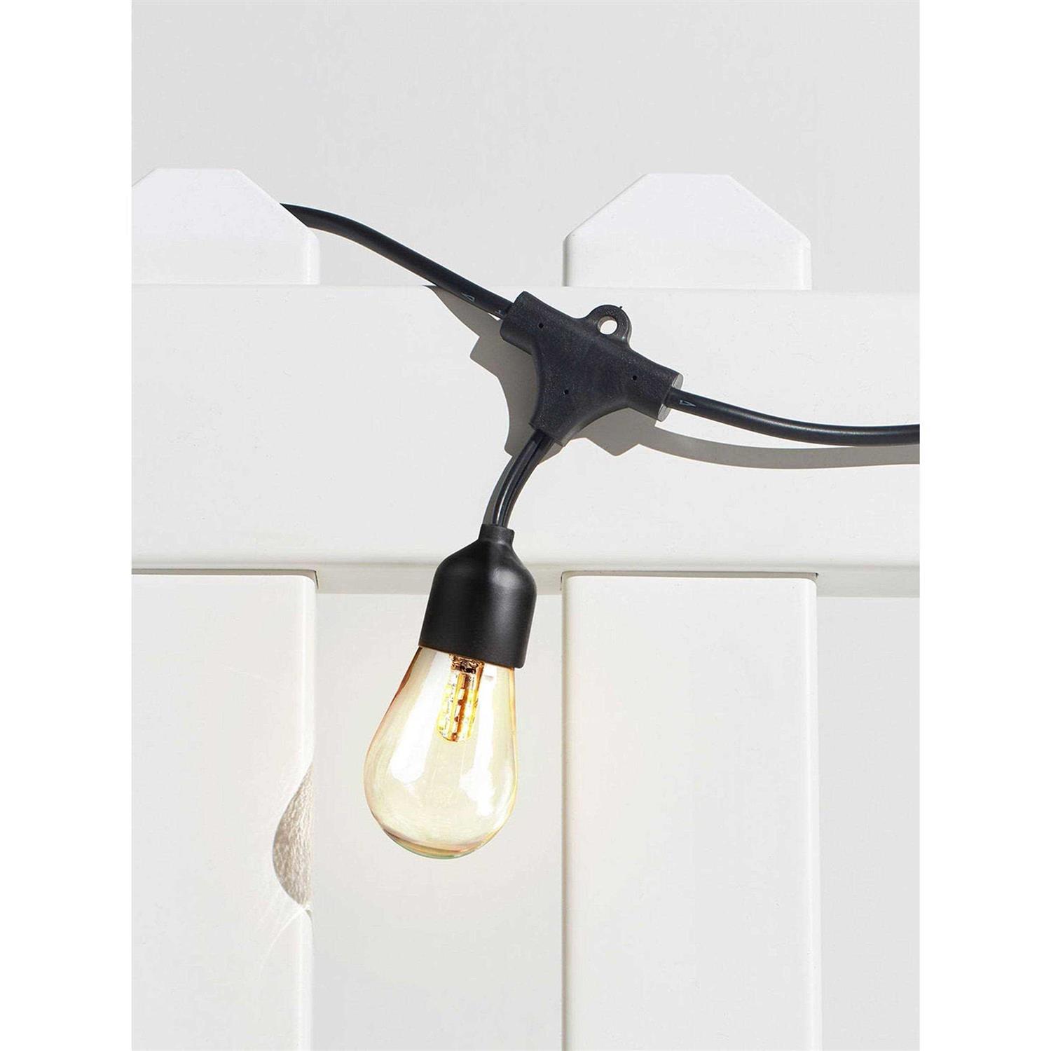 Brightech Ambience Pro Solar Power LED Edison Bulb Outdoor String Lights 27 ft