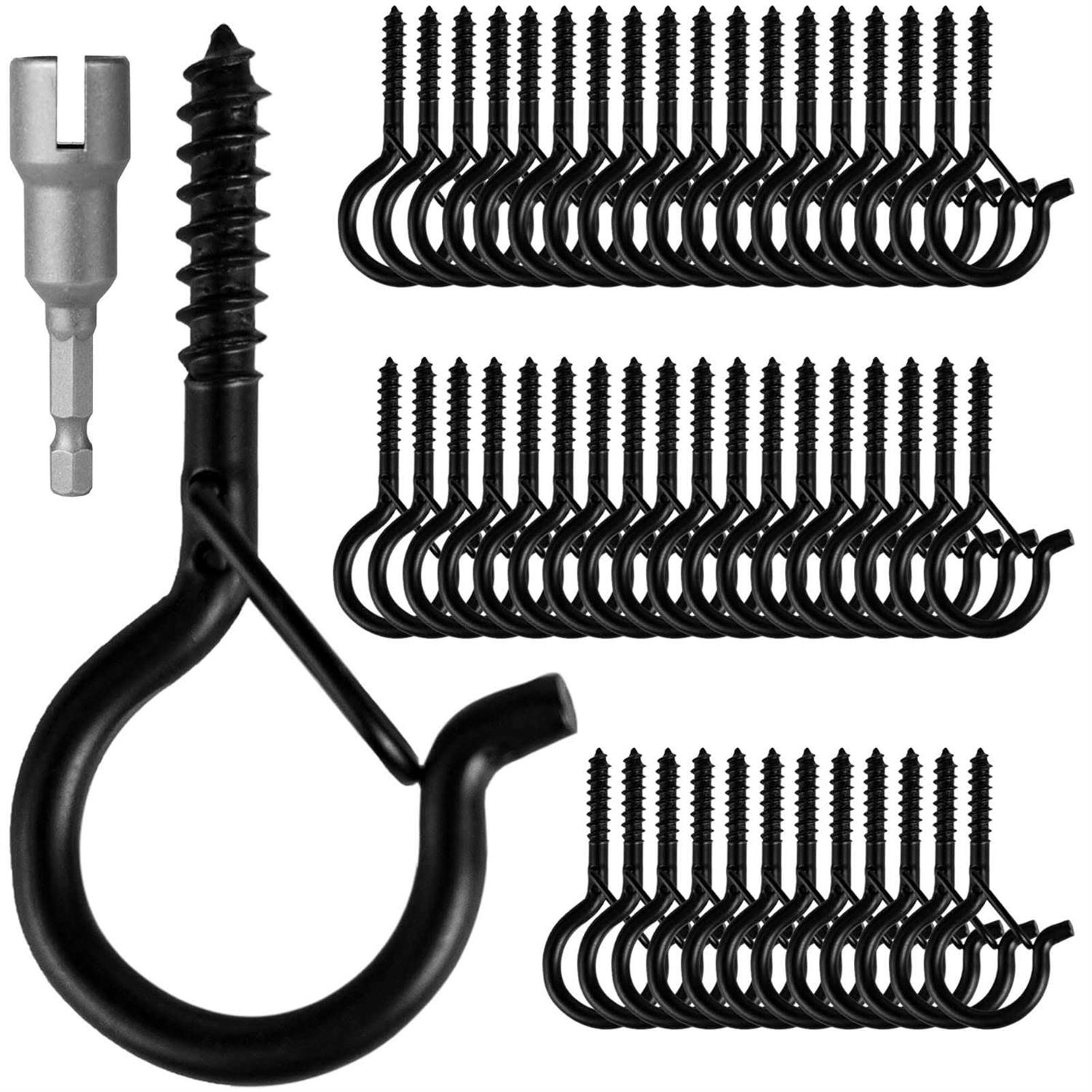 Beheno 20 PCS Q-Hanger Screw Hooks for Outdoor String Lights