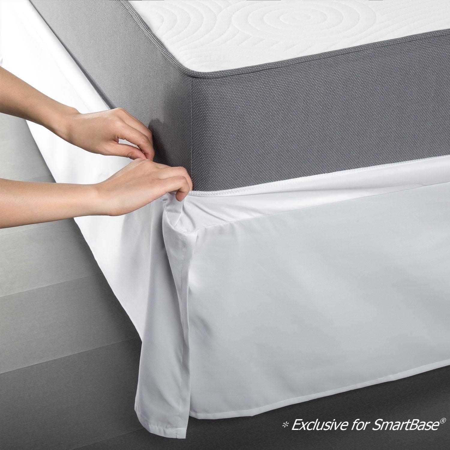 Zinus Easy SmartBase Mattress Foundation Bed Skirt