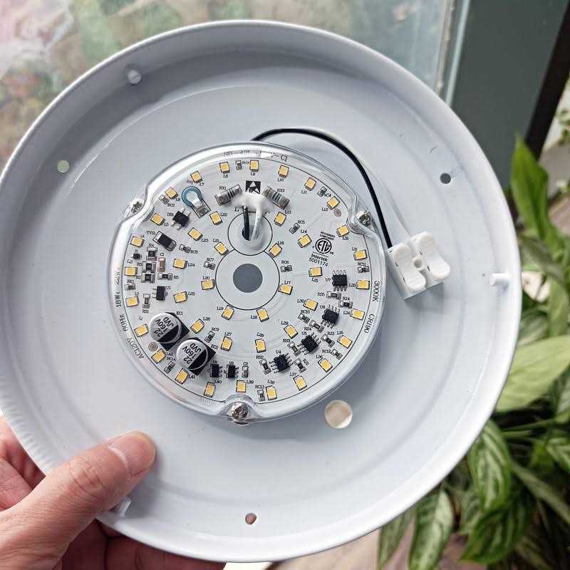 Yun Cai Ceiling Fan Light Kit 3.9 18W AC120V Light 1800lm Ceiling Flush Light Retrofit Kit