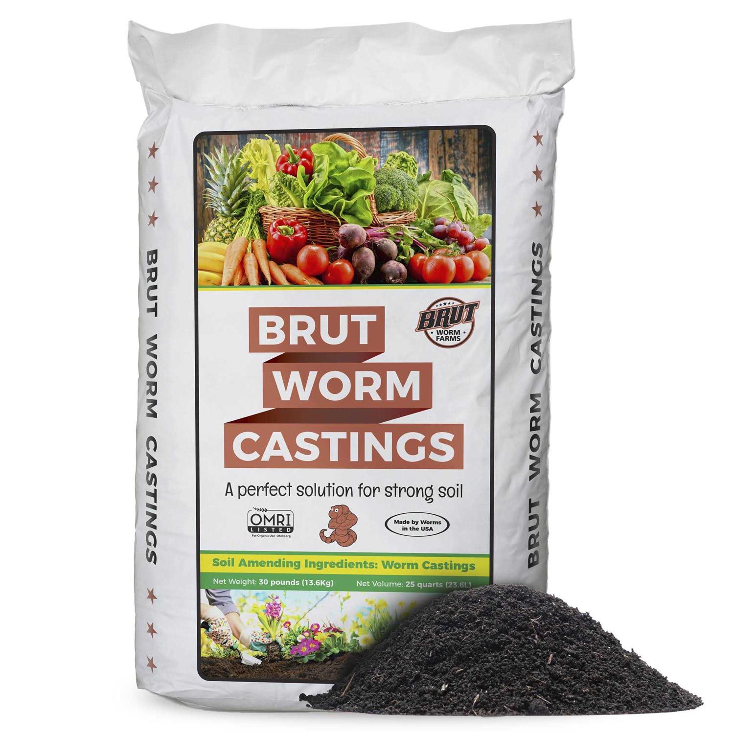 Brut Worm Farms Organic Worm Castings Soil Builder