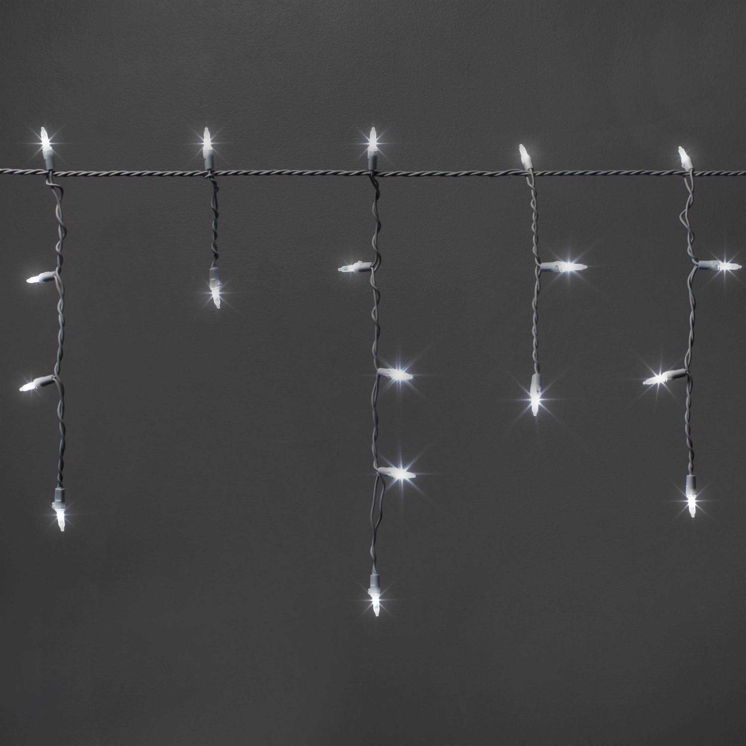 Winter Wondershop 70 Count Warm White LED Mini Icicle Christmas String Lights with White Wire