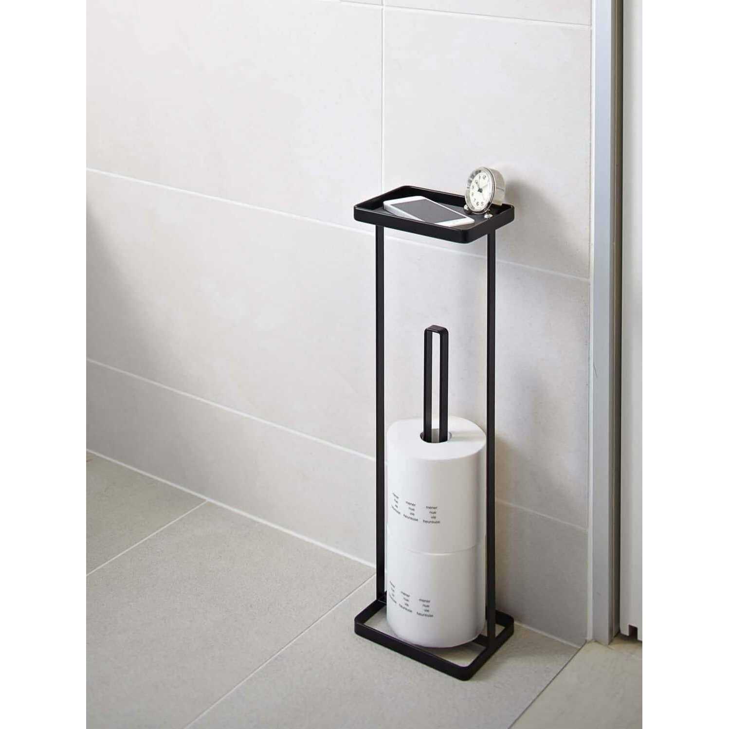Yamazaki Toilet Paper Stand with Tray Tower