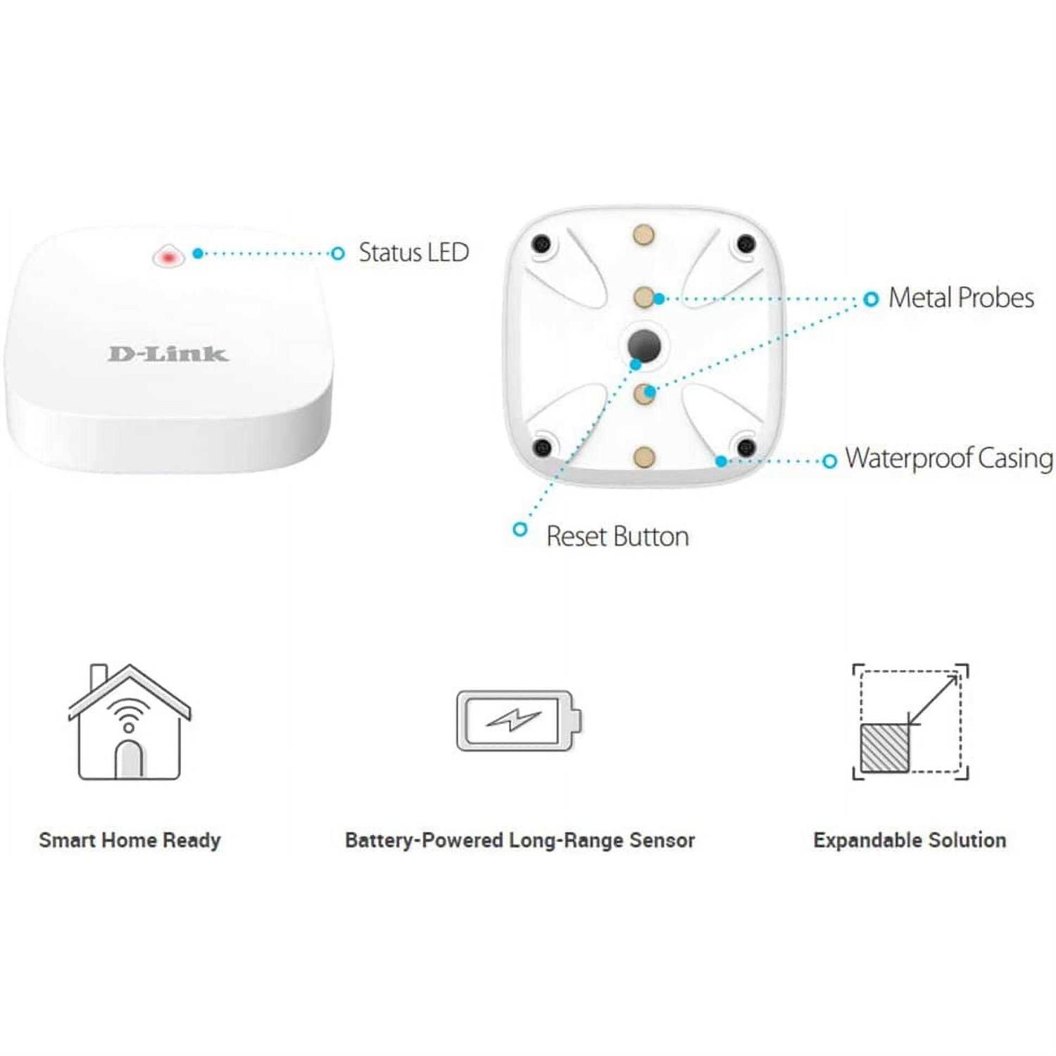D-Link Wi-Fi Water Sensor Add-on Long Range Battery Powered