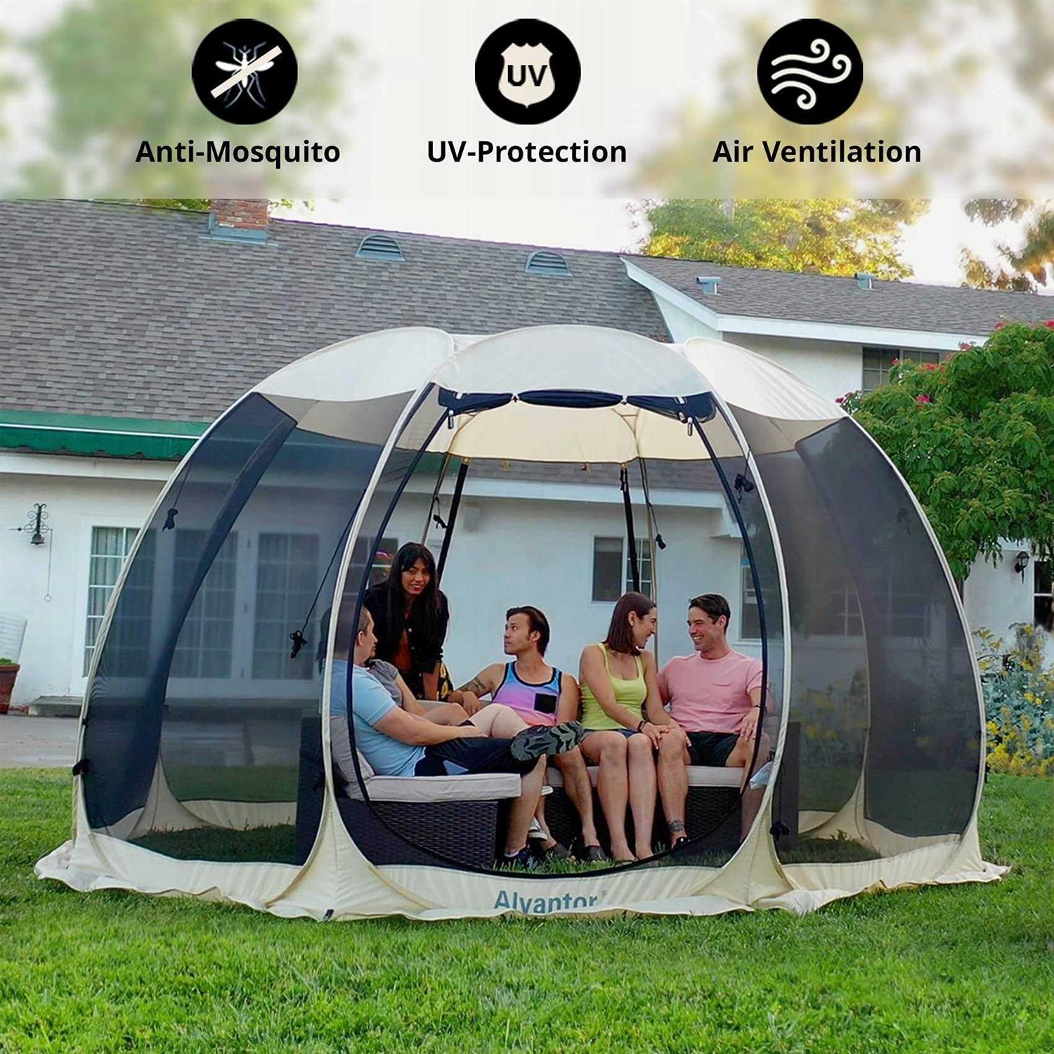 Alvantor Screen House Room Camping Tent Outdoor Canopy Pop Up Sun Shade Shelter Mesh Walls Not Waterproof