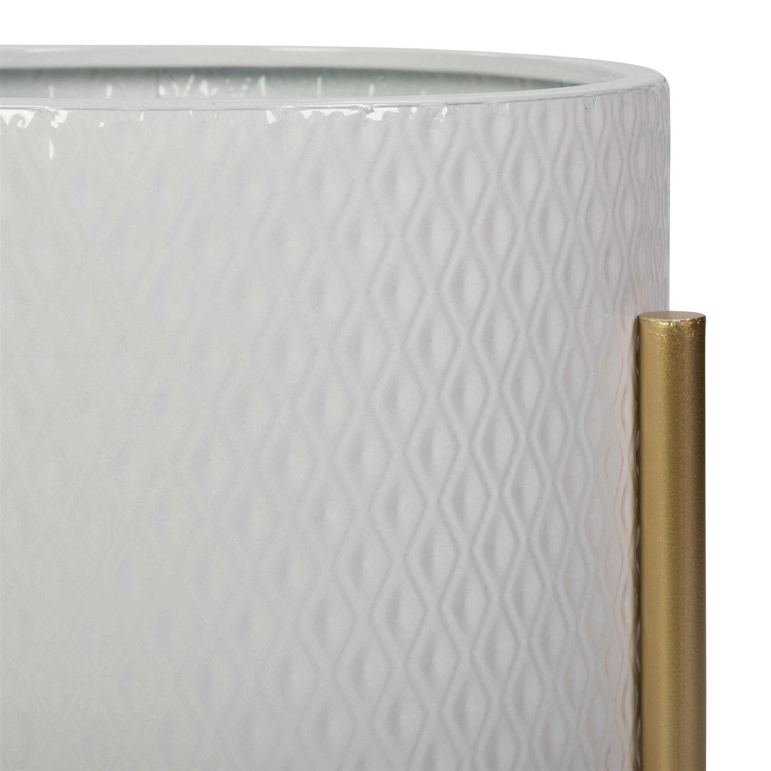 Aspire Gianna Modern White Planters 7944