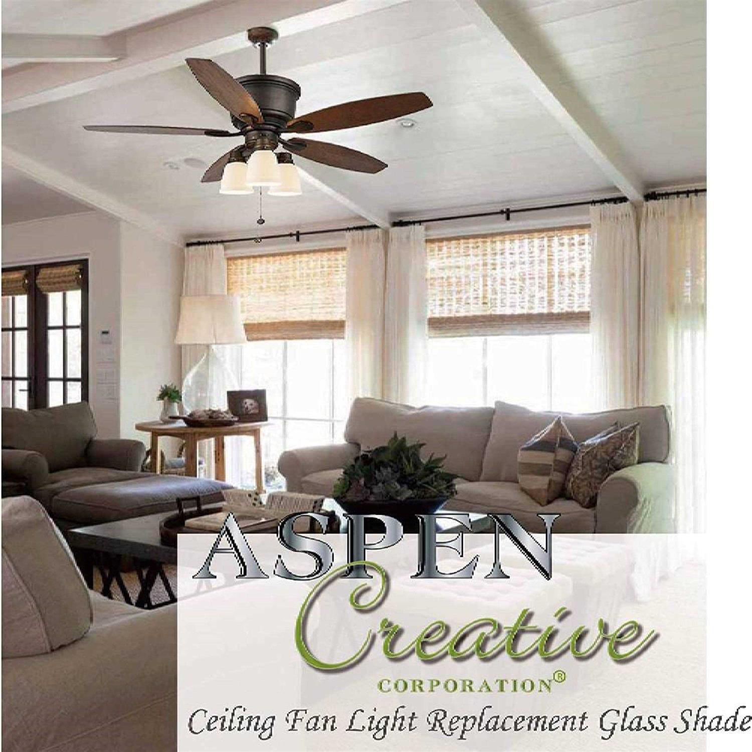 Aspen Creative 23166-4 Traditional Smokey Alabaster Bell Ceiling Fan Replacement Glass Shade