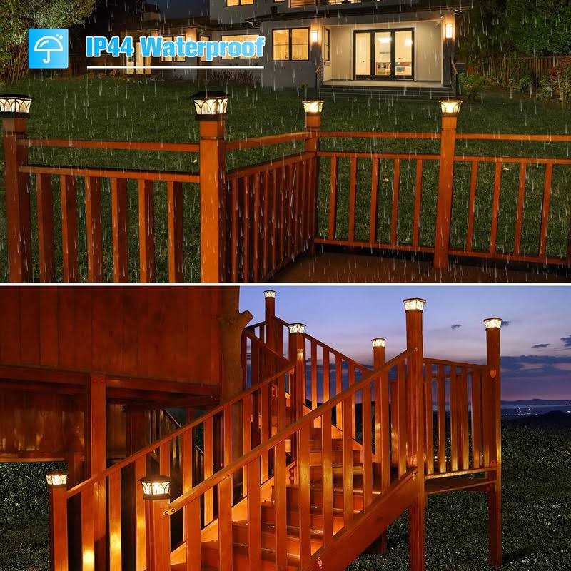 VOLISUN Solar Post Cap Lights Outdoor Edison LED Bulbs