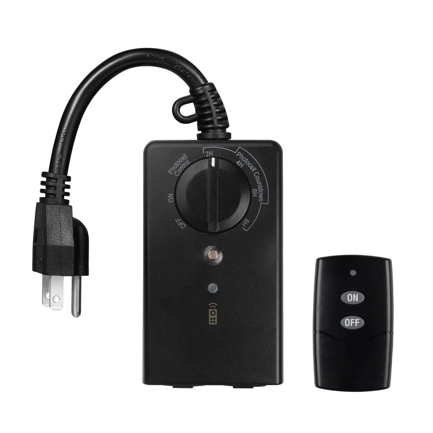 BN-link Outdoor Light Timer Waterproof 15a 24-Hour Plug in Light Sensor Countdown Timer