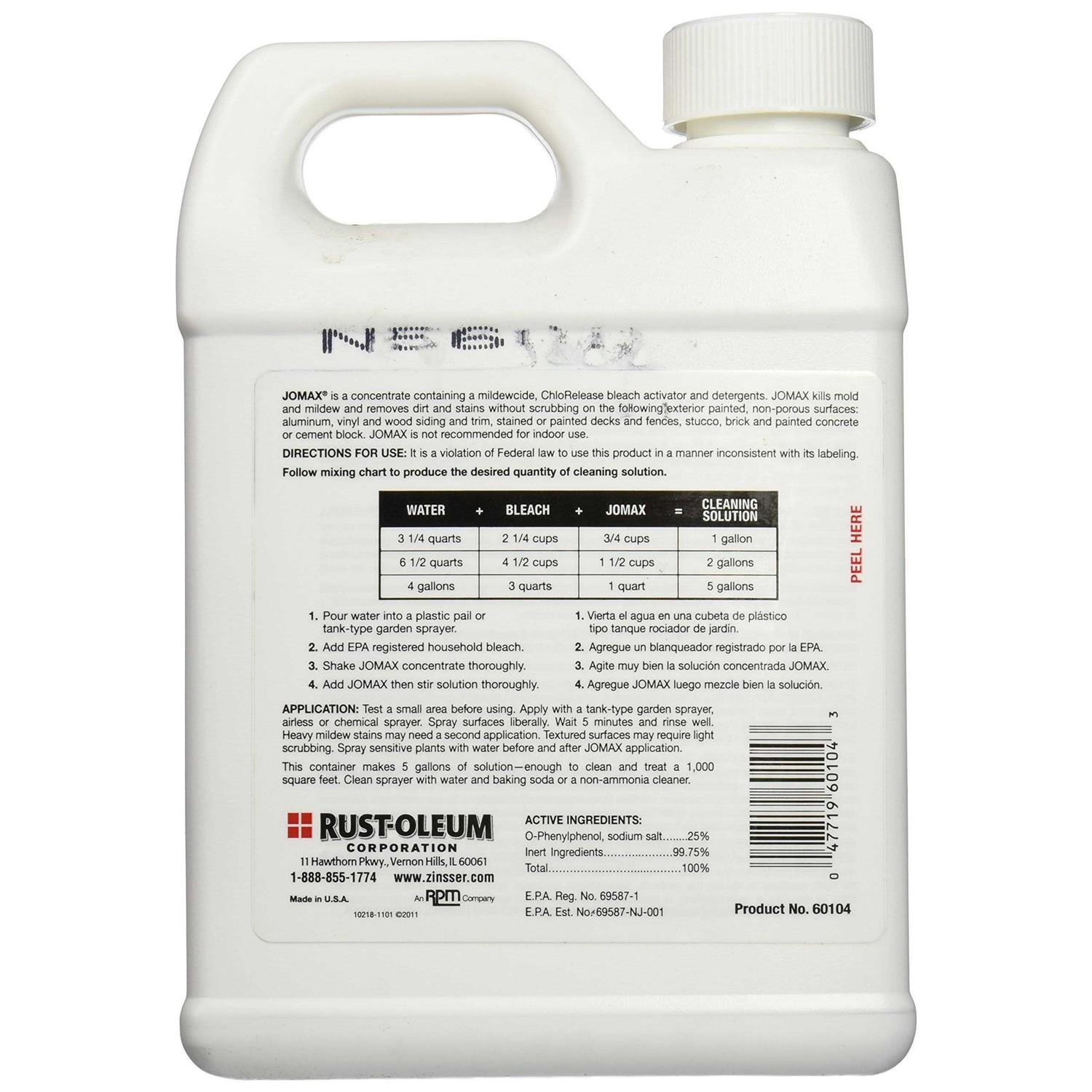 Zinsser Jomax House Cleaner & Mildew Killer