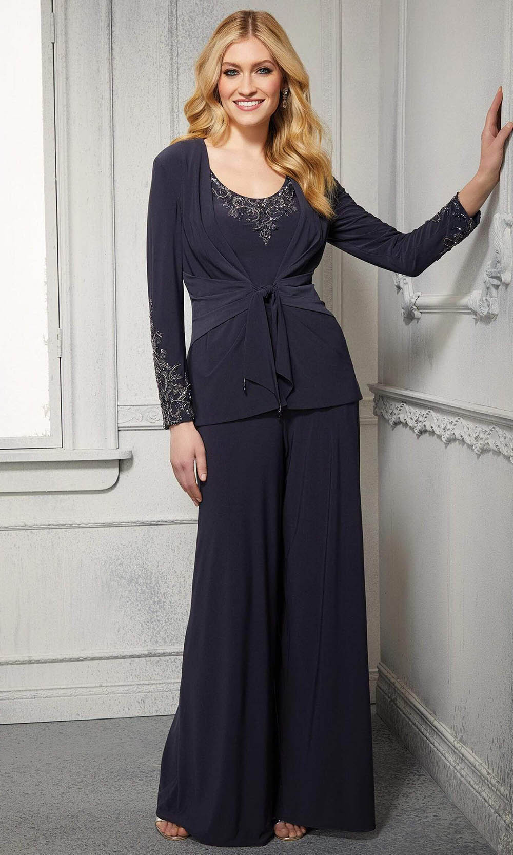 72427 Scoop Long Sleeves Pant Suit
