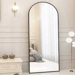 XRAMFY 70 in. H x 30 in. W Classic Arched Aluminum Alloy Framed Full Length Mirror Standing Floor Mirror