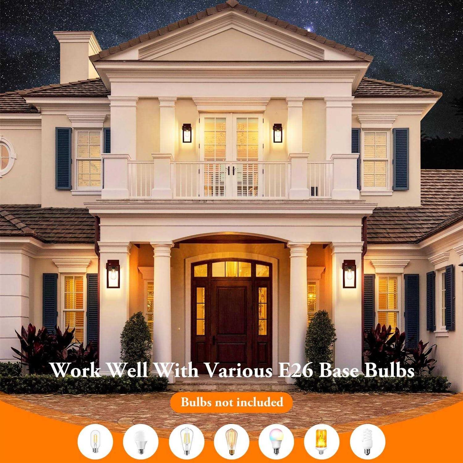 Bdrofn 2-Pack Porch Lights Outdoor Wall Lantern Outdoor Wall Light