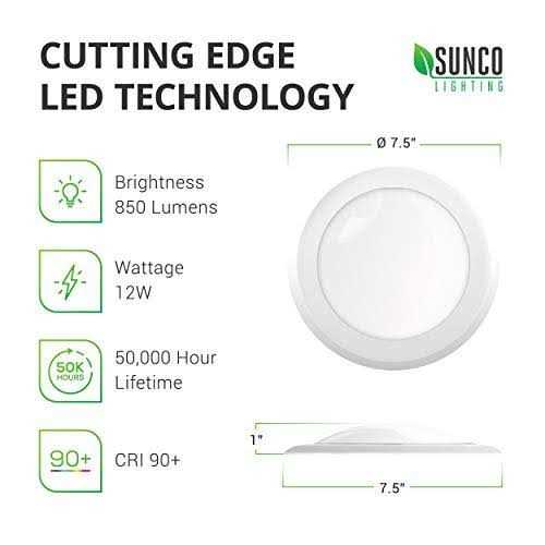 Sunco Lighting 24 Pack 5 Inch / 6 Inch Flush Mount Disk LED Downlight
