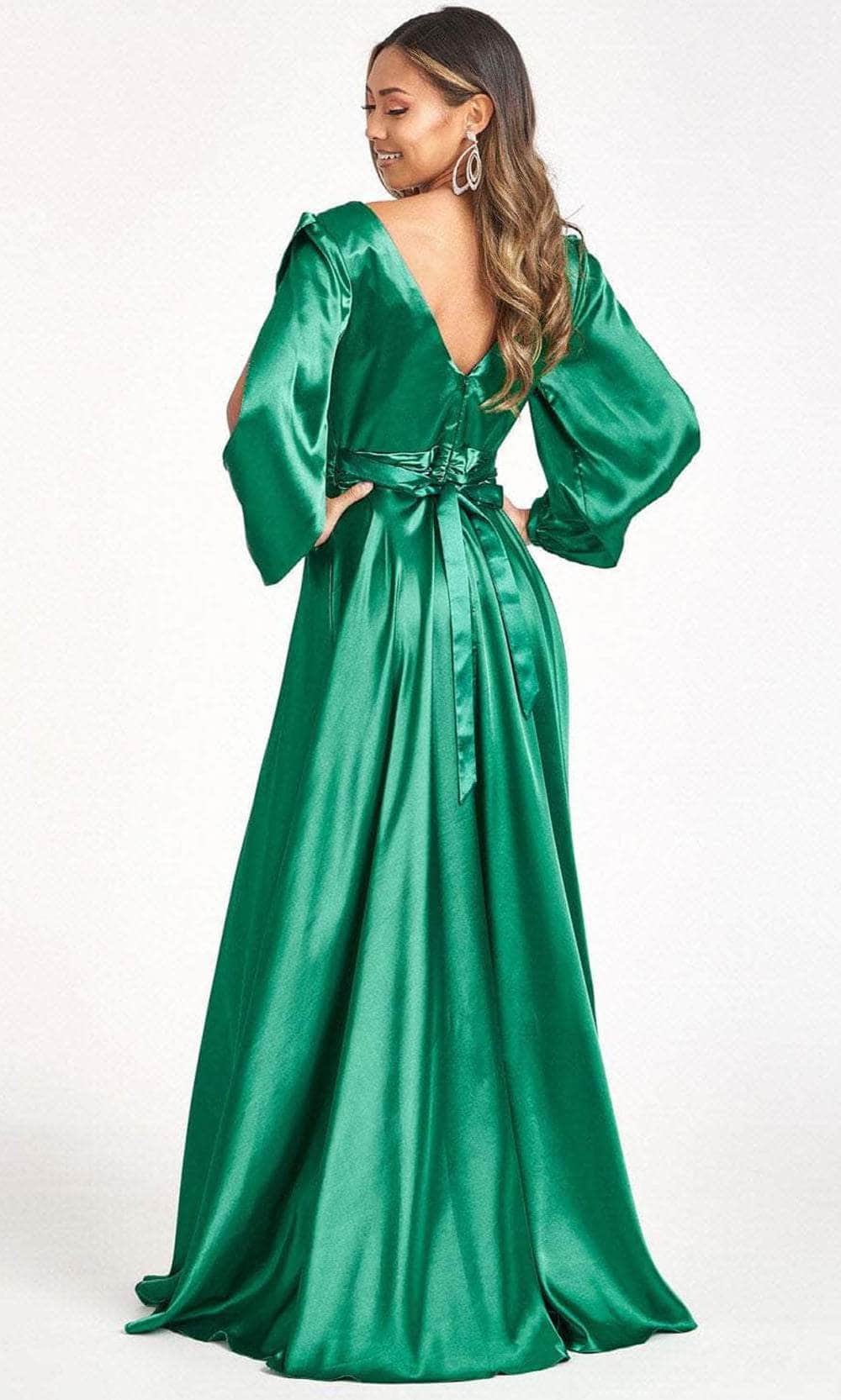 Split Sleeve High Slit Evening Dress