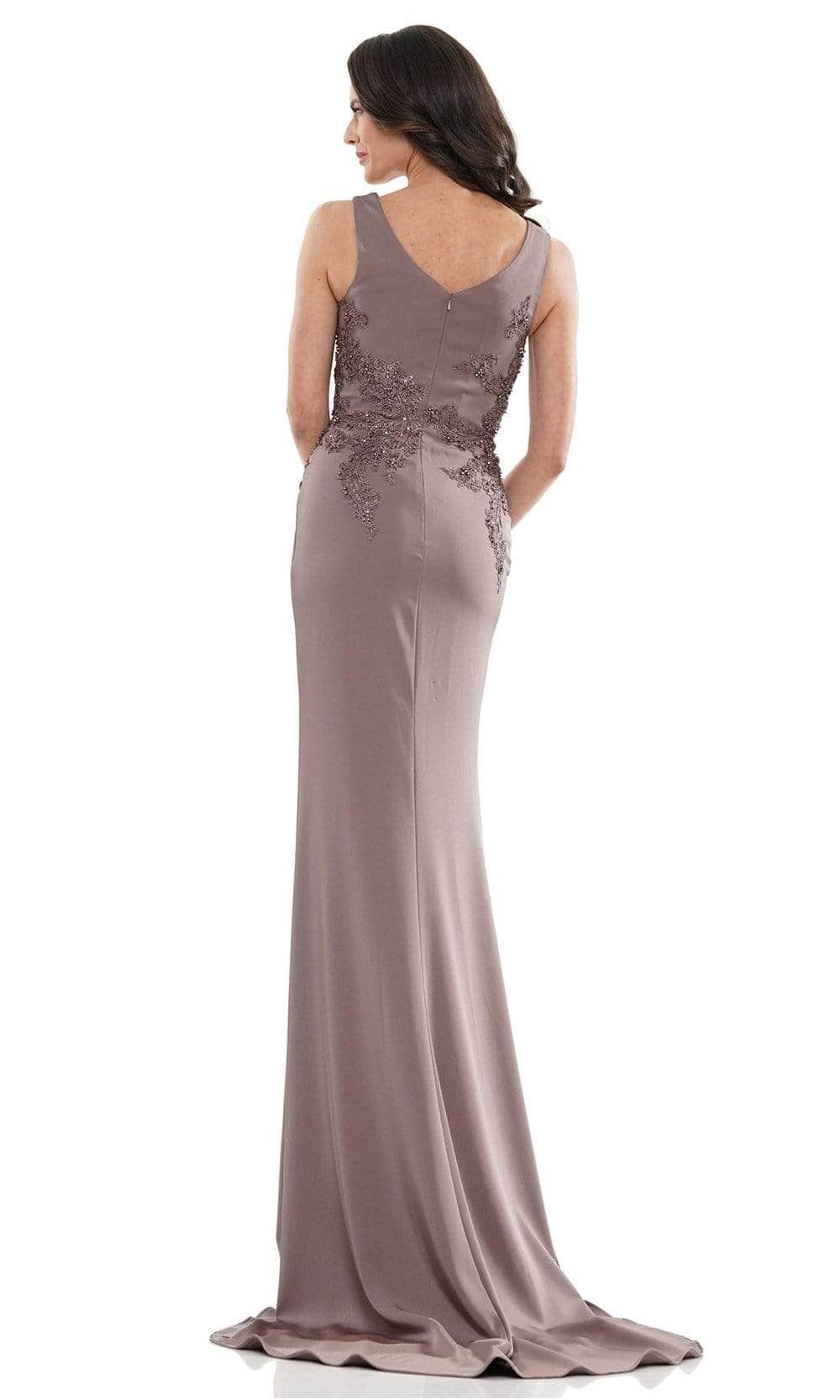 Pleated V-Neck Formal Gown