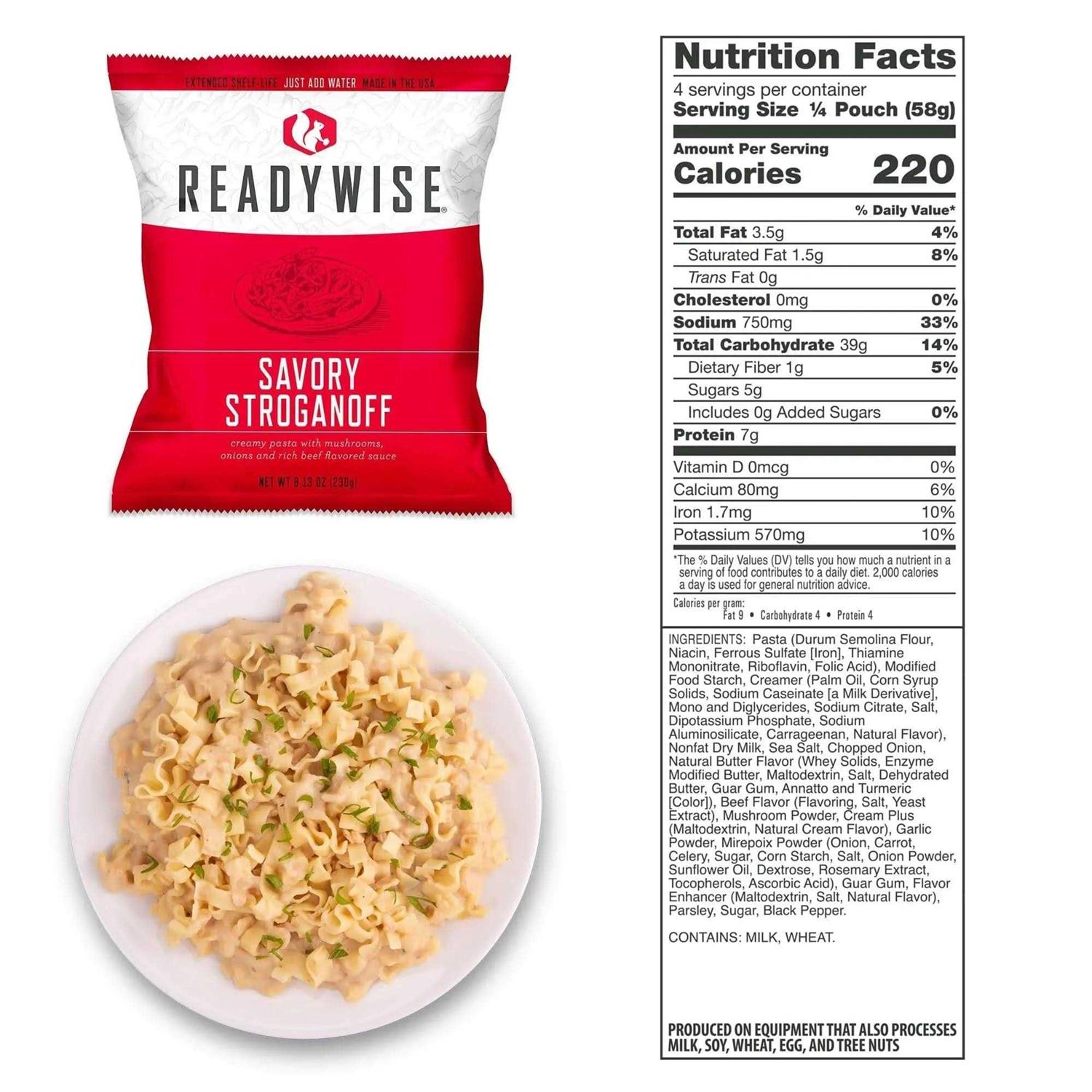 Readywise American Red Cross 60 Serving Emergency Meal Food Supply