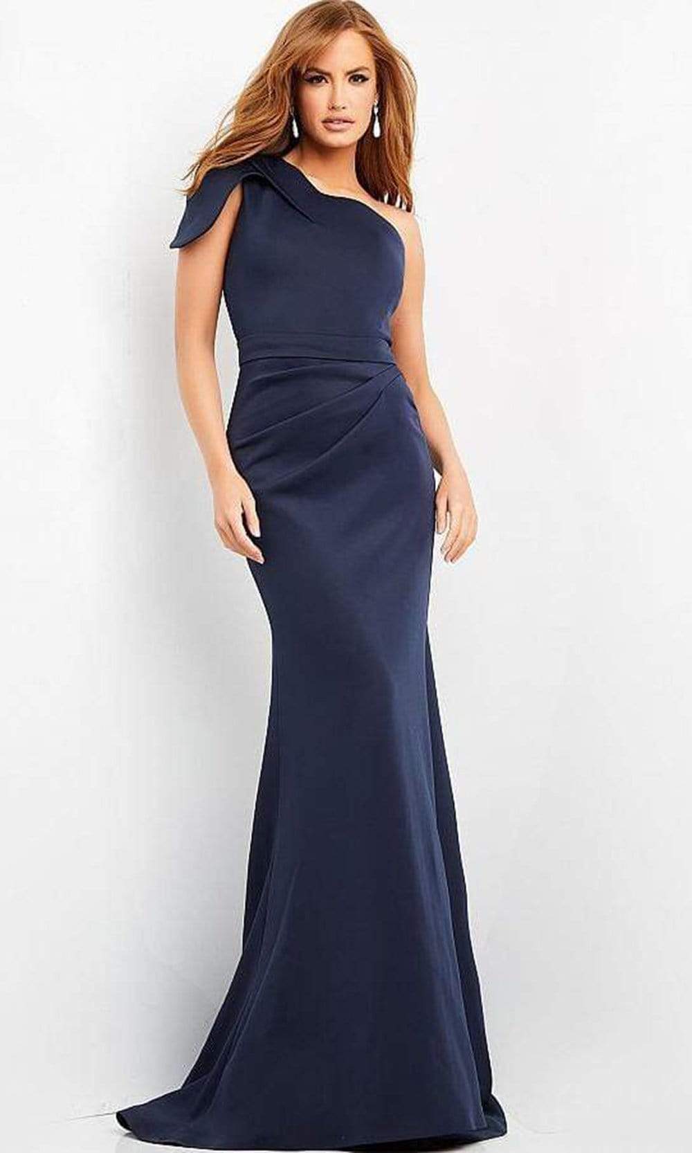 06753 Asymmetric Evening Gown w Court Train