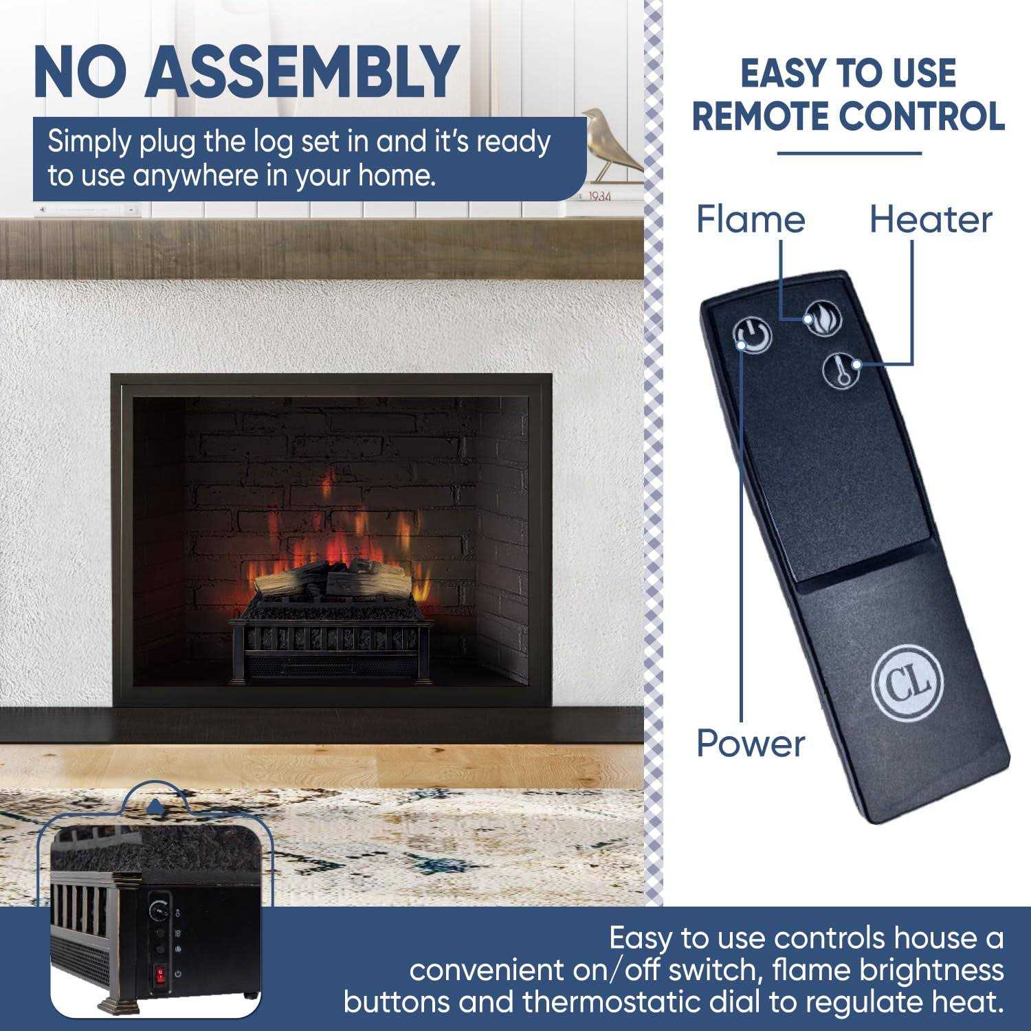 Country Living Electric Log Set Heater