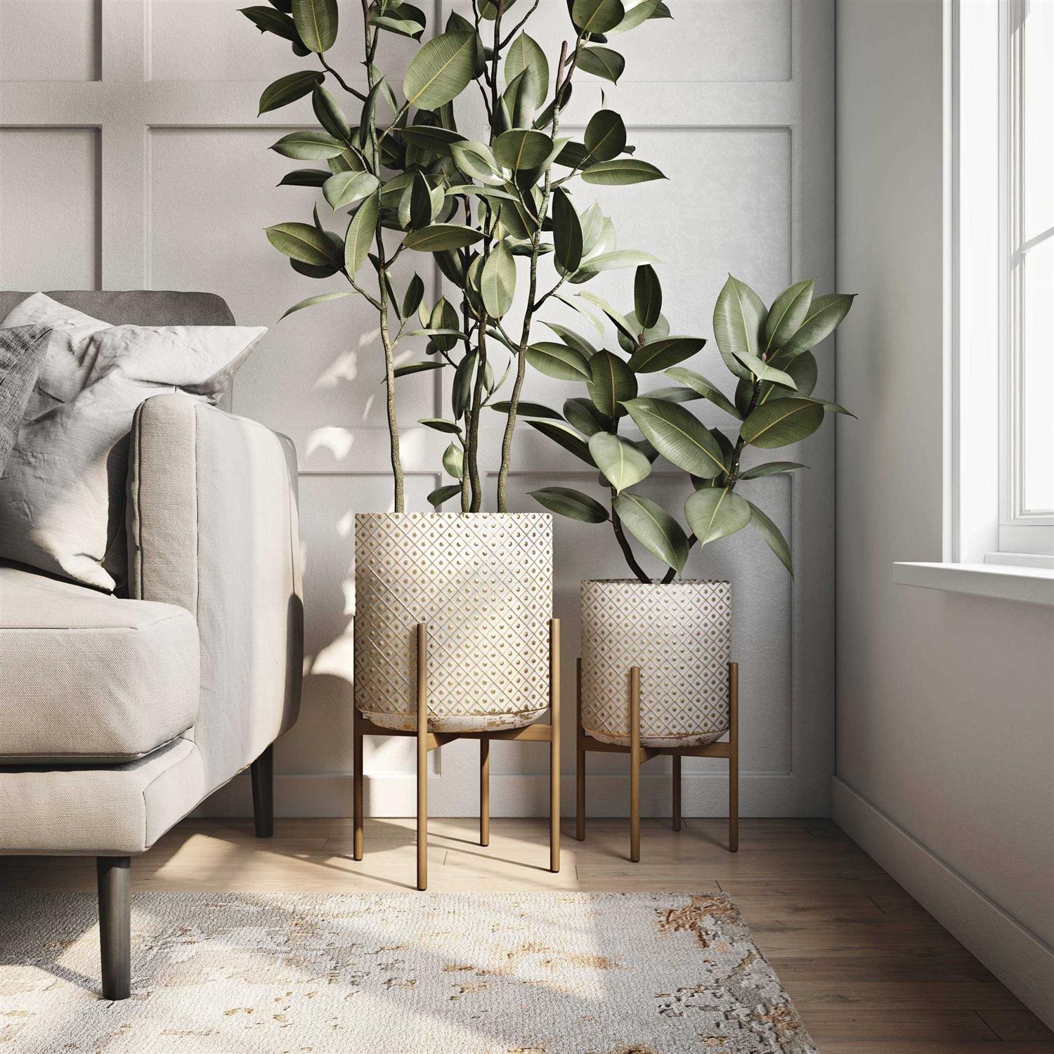 Aspire Home Accents Lacey Bronze Planters