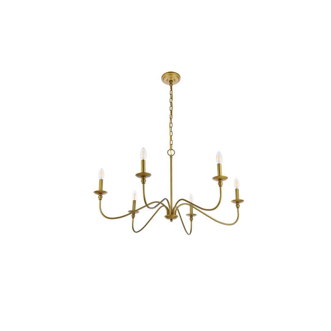 Birch Lane™ Ableton 6 Light Candle Style Classic / Traditional Chandelier Finish