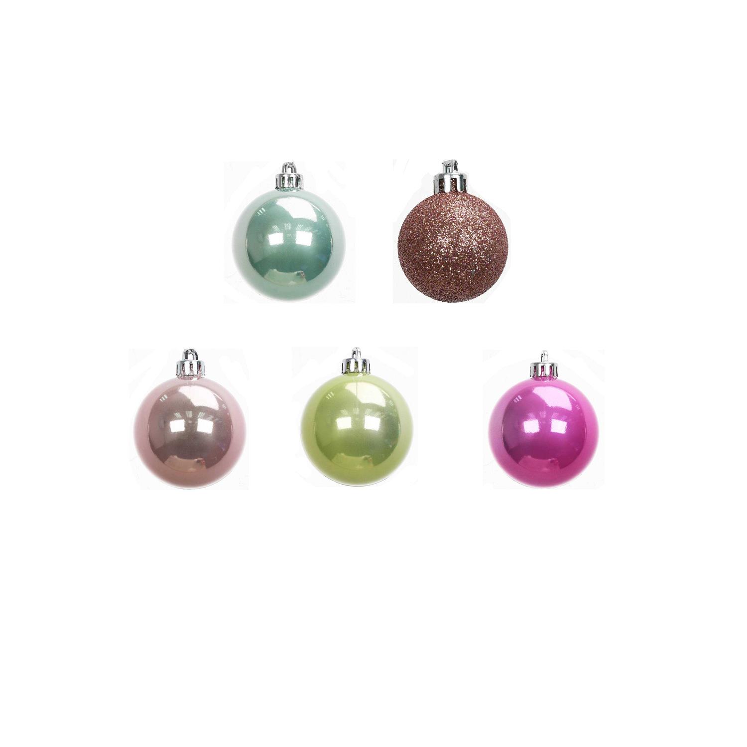 50ct. 2 Candy Shatterproof Ball Ornaments by Ashland