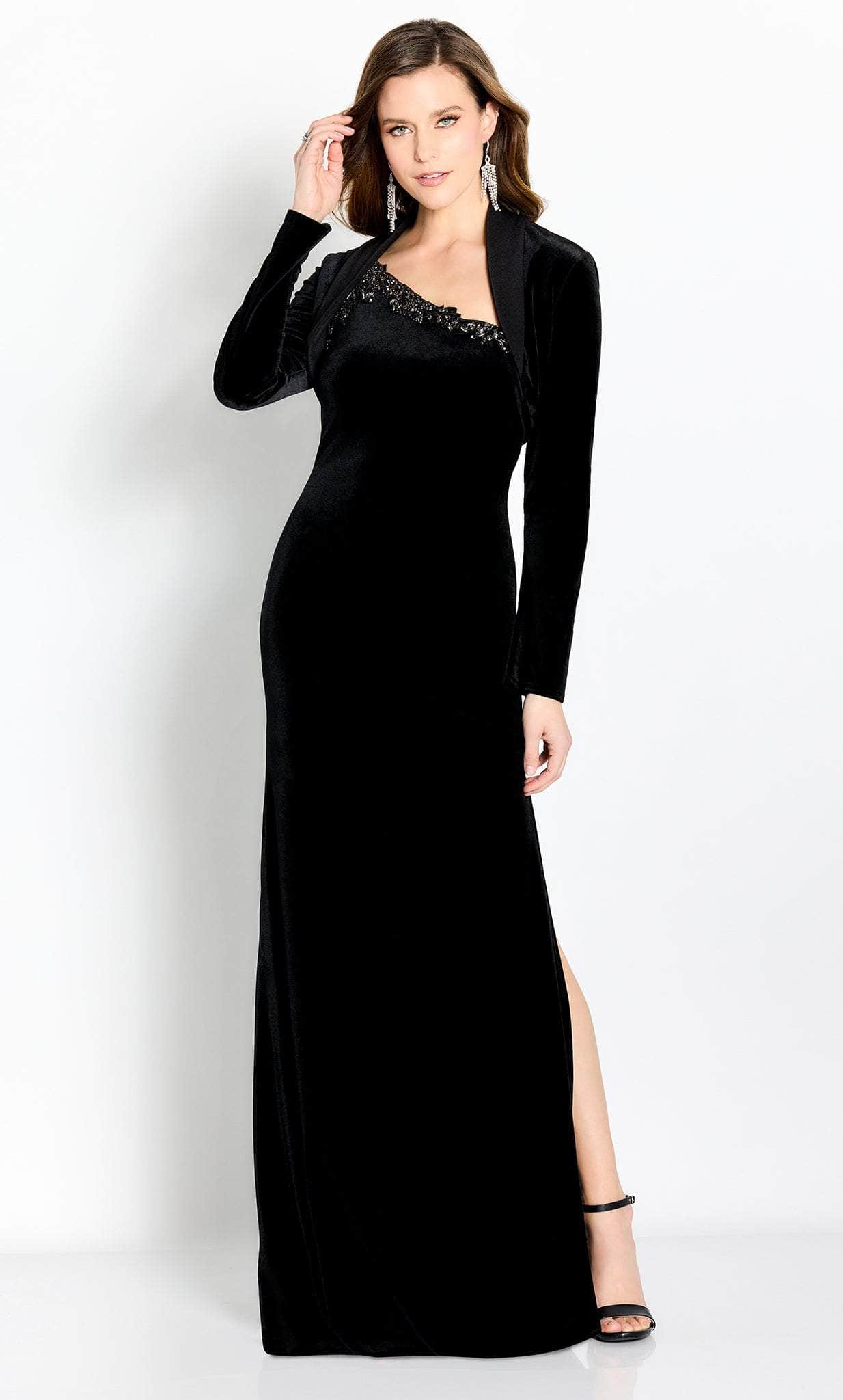 Beaded Off Shoulder Evening Gown