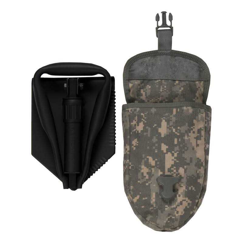 USGI US Military Original Issue E-Tool Entrenching Shovel with ACU OR Multicam Carrying Case/Pouch