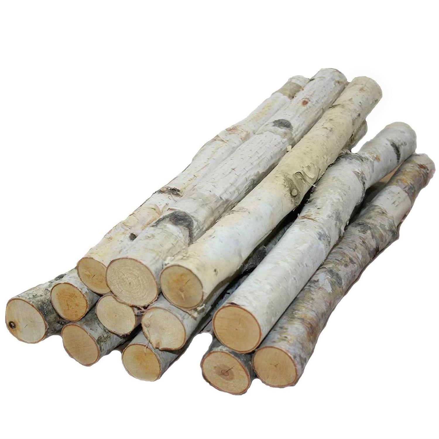 Wilson Decorative White Birch Logs Natural Bark Wood Home Dcor