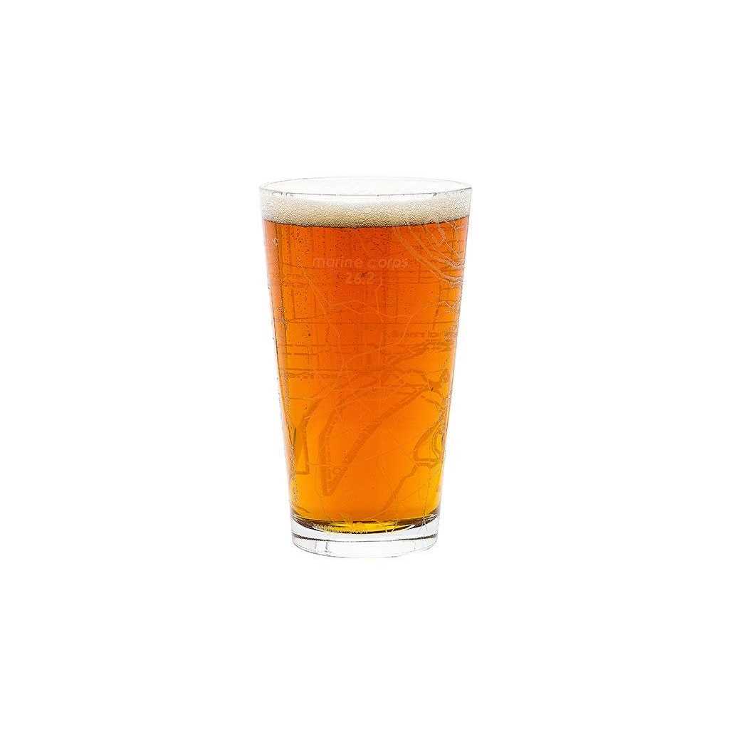 26.2 Marathon Map Pint Glass Standard