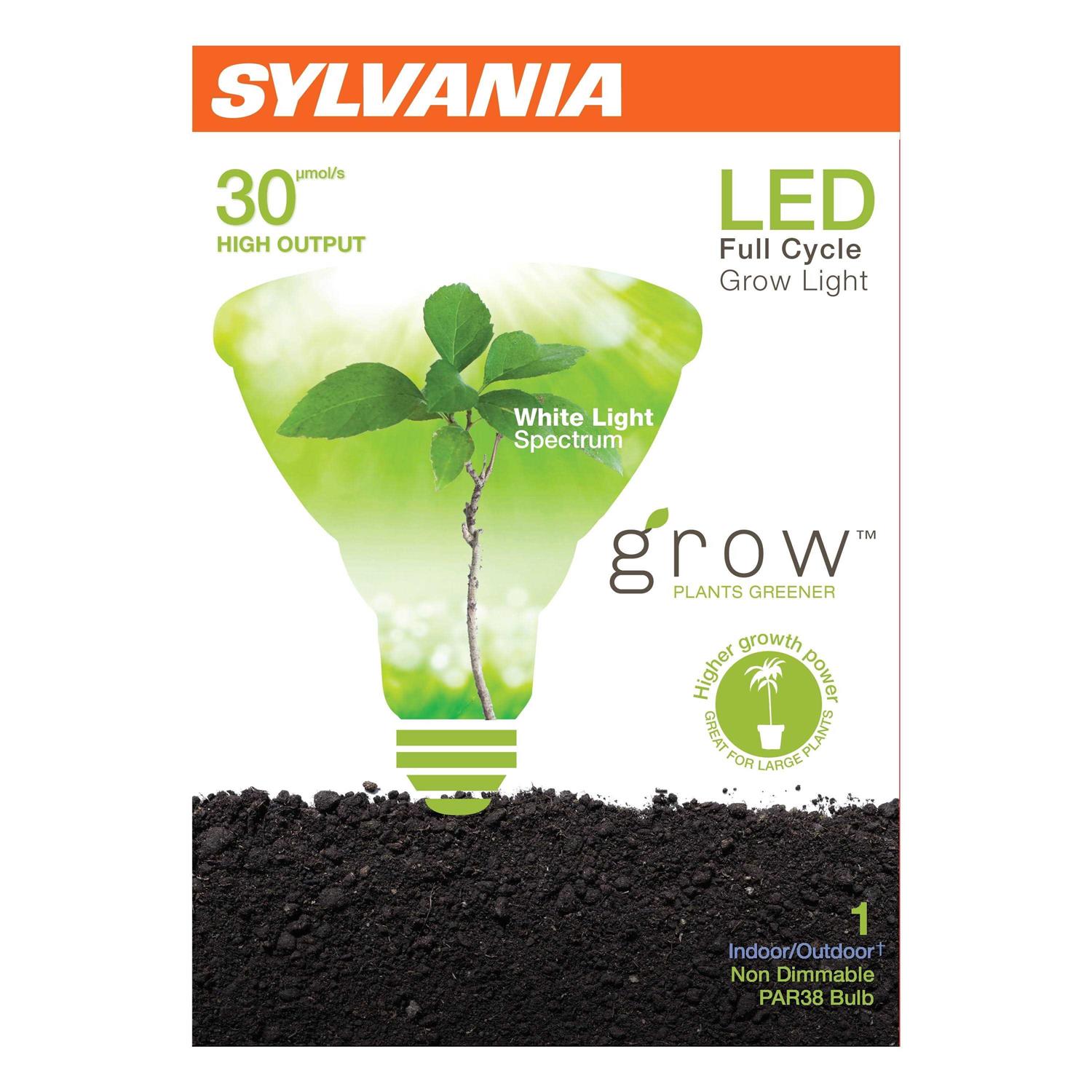 Sylvania Grow Par38 20-Watt LED Full Cycle White Spectrum Light Bulb