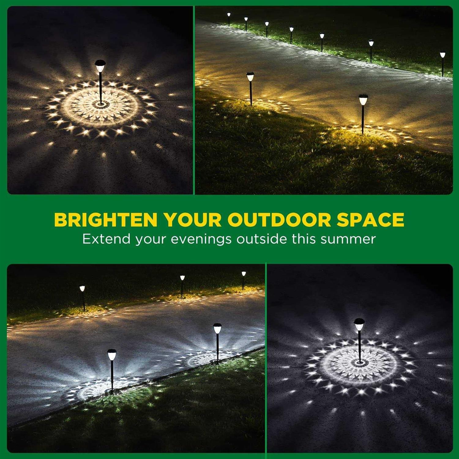 URAGO Super Bright Solar Lights Waterproof 10 Pack Dusk to Dawn Up to 12 Hrs Solar Powered