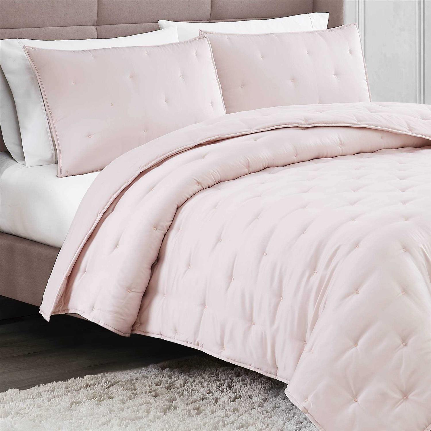 Badgley Mischka Home Tufted Matte Satin Quilt Set