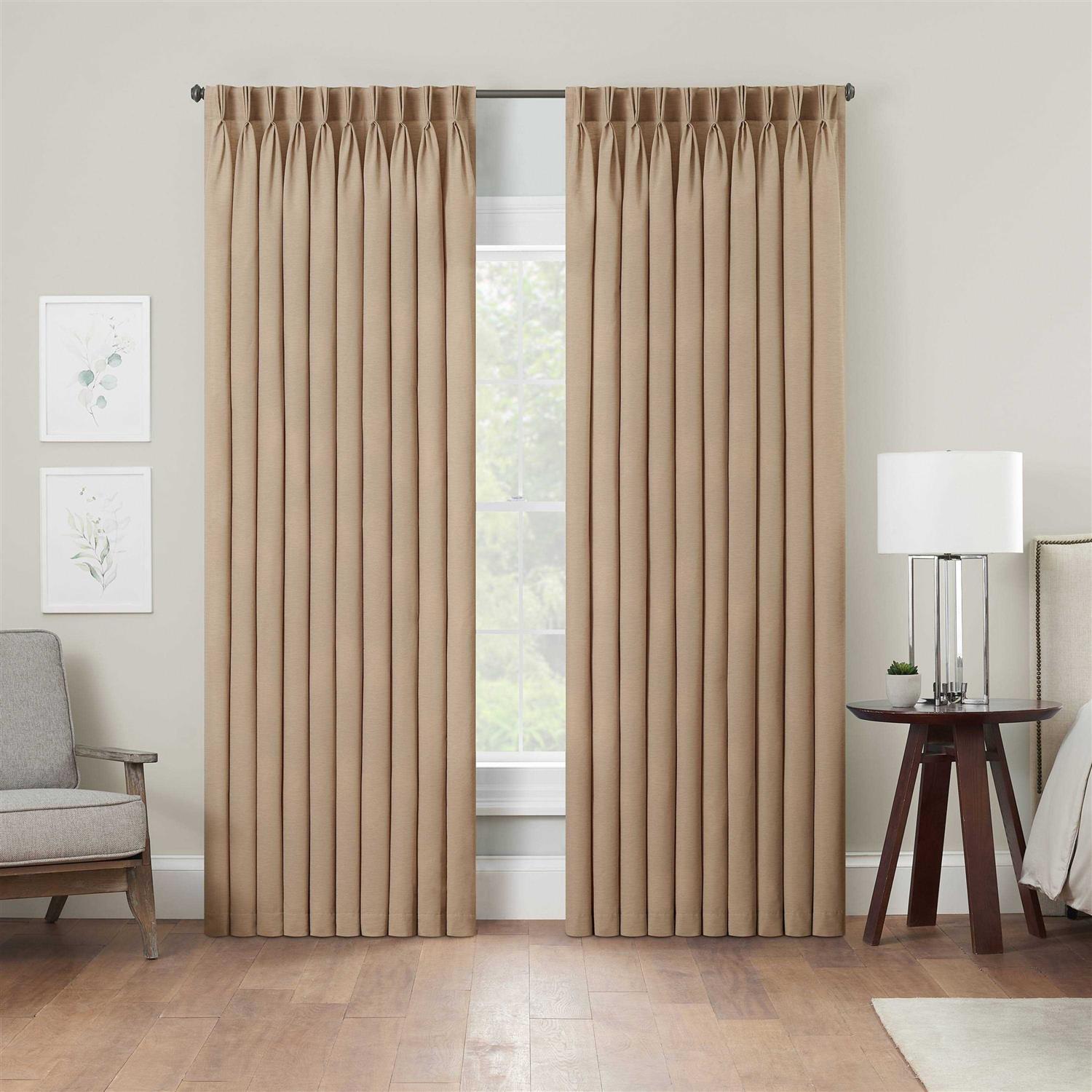 Waverly Serendipity Pinch Pleat Back Tab Light Filtering Curtain Panel