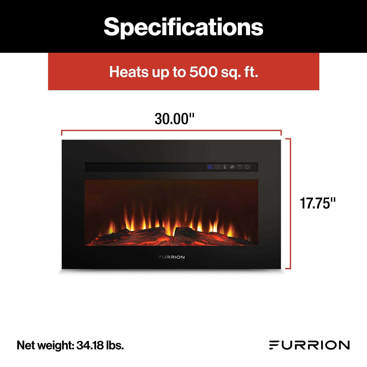 Furrion Built-In Electric RV Fireplace