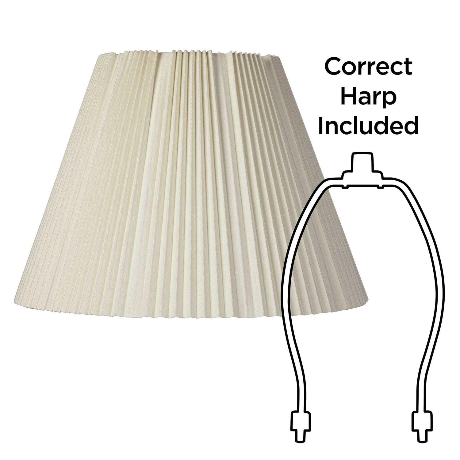 Springcrest Large Empire Lamp Shade Top x Bottom x High x Slant Replacement with Harp