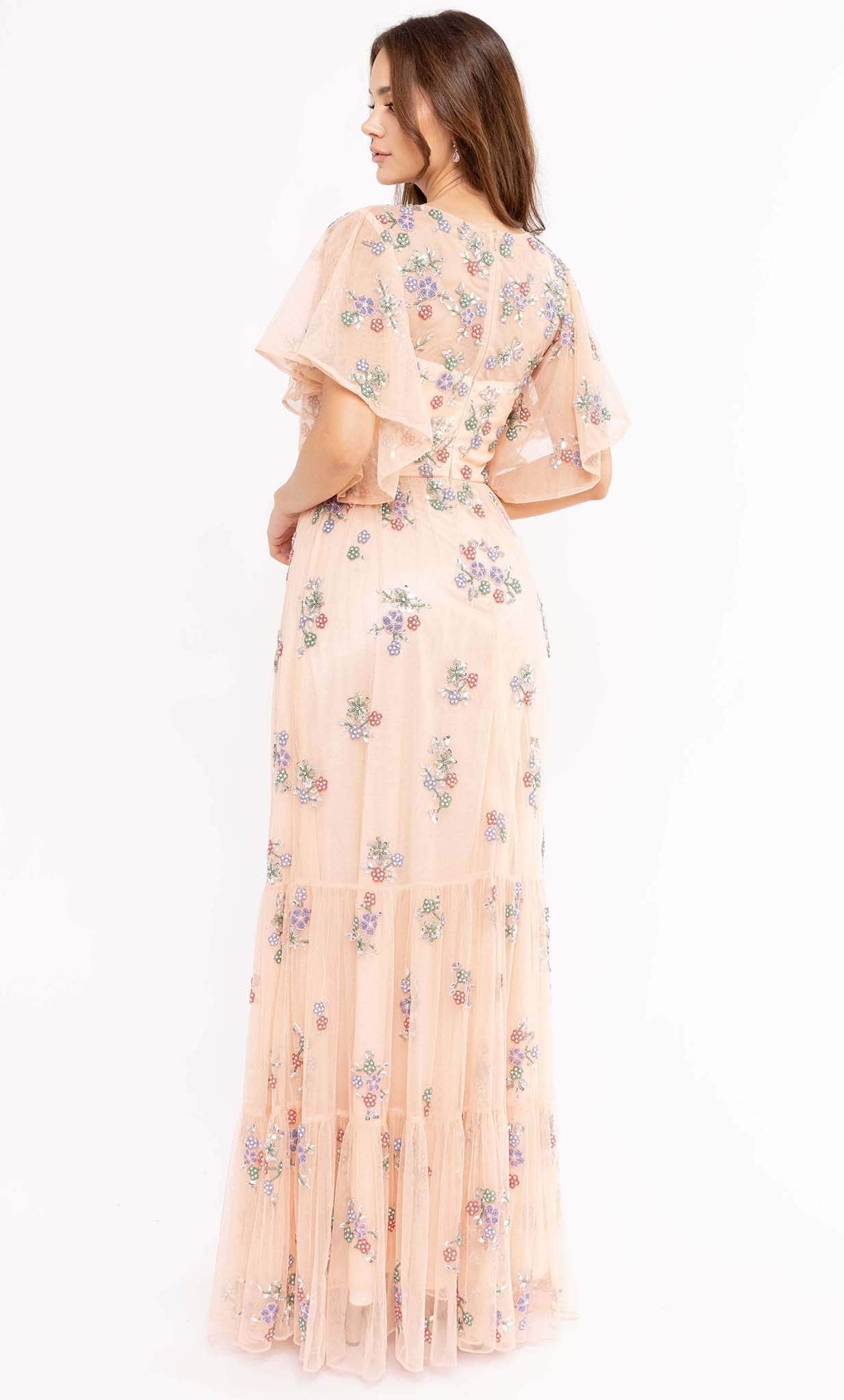 Soft-Looking Floral Long Dress