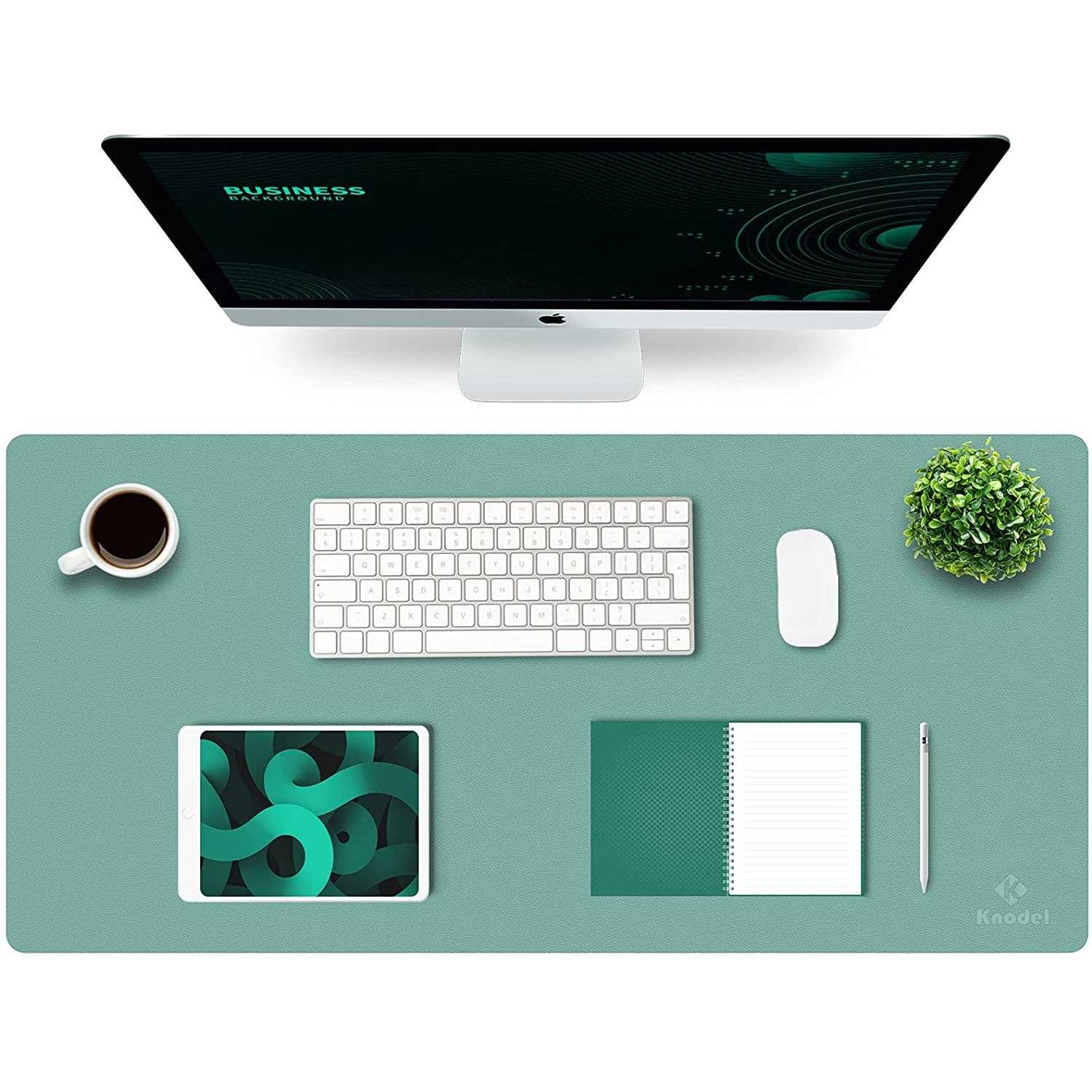 K Knodel Desk Mat, Mouse Pad, Desk Pad, Waterproof Desk Mat for Desktop, Leather Desk Pad for Keyboard and Mouse, Desk Pad Protector for Office and