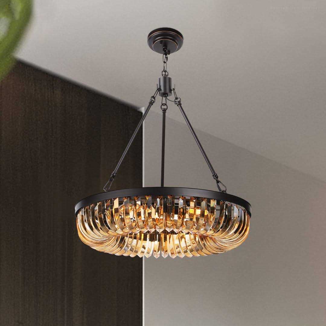 6-Light Dimmable Crystal Chandelier Mercer41