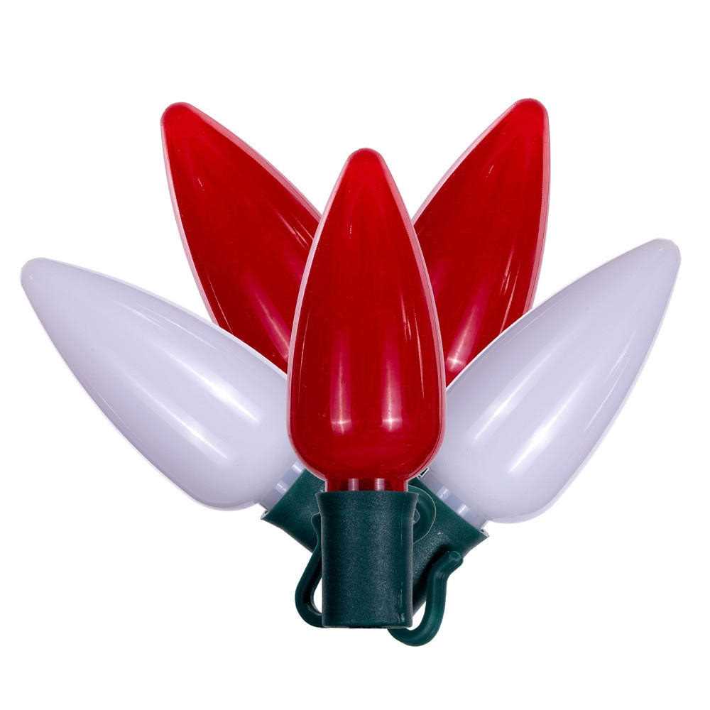 Vickerman 25 Ceramic C9 LED Light on Green 22awg Wire