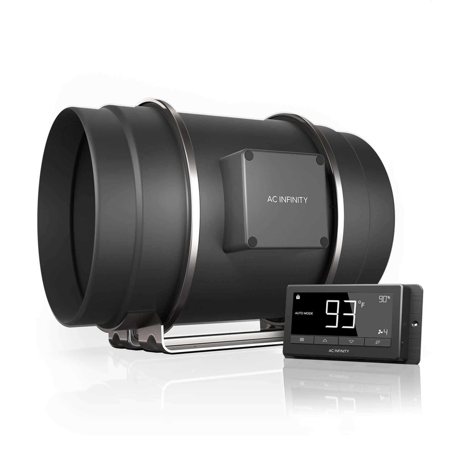 AC Infinity Cloudline T8, Quiet Inline Duct Fan System with Temperature and Humidity Controller