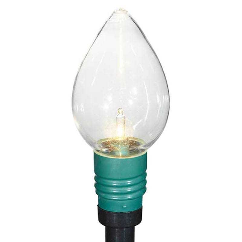 At Home 10-Count Clear C7 Bulb Lawn Stakes